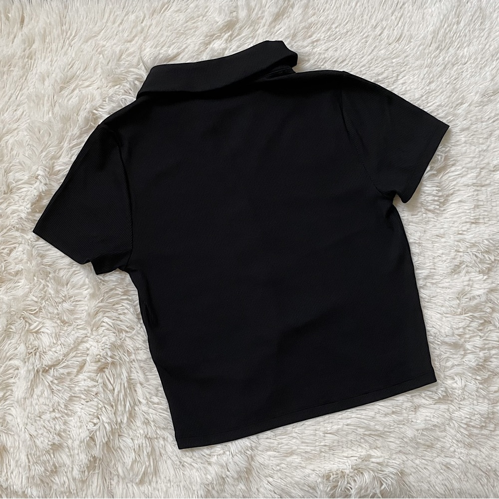 Soft Ribbed Button Up Top - Picture 2 of 2